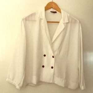 TopShop Chiffon Sleeve Blouse